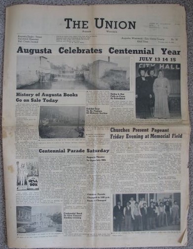 The Union - Augusta Wisconsin newspaper; July 12, 1956 edition: 