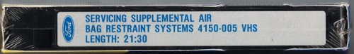 Ford Comprehensive Training Program: Servicing Supplemental Air Bag Restraint Systems[1990] [VHS]