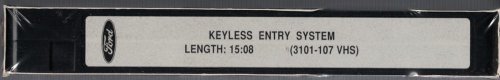 Ford CTP [Comprehensive Training Program]: Keyless Entry System [VHS]