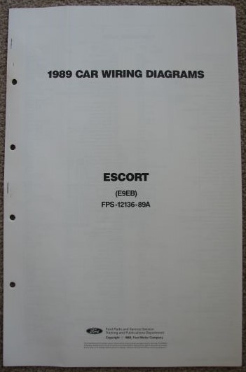 1989 Ford Car Wiring Diagrams: Escort (E9EB) [Loose Leaf]