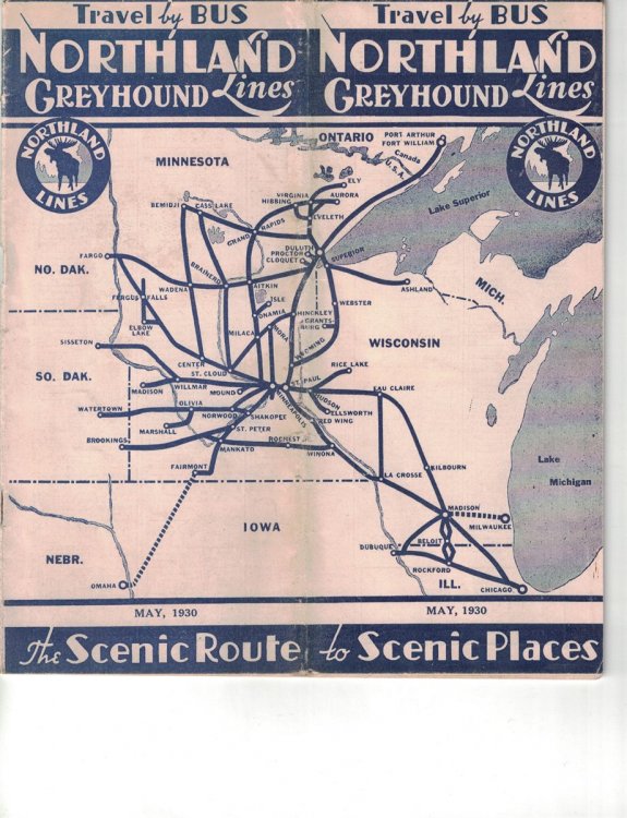 Northland Greyhound Lines: Travel by Bus to Scenic Places