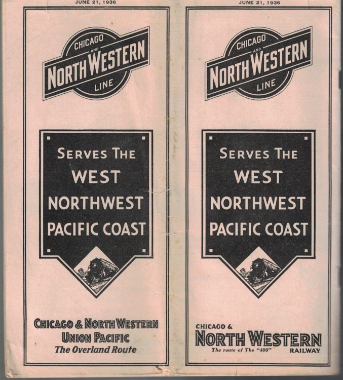 Chicago and North Western Line: Serves the West, Northwest, Pacific Coast [Railway Time Tables]