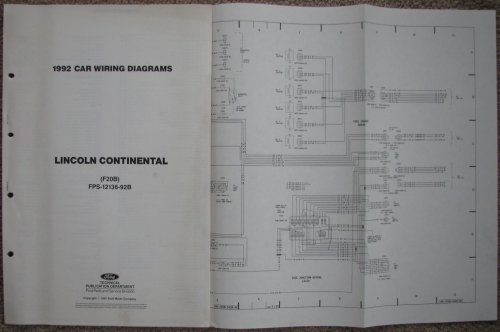 1992 [Ford] Car Wiring Diagrams: Lincoln Continental (F20B) [Loose Leaf]