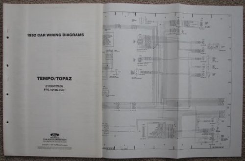 1992 [Ford] Car Wiring Diagrams: Ford Tempo / Mercury Topaz (F23B/F26B) [Loose Leaf]