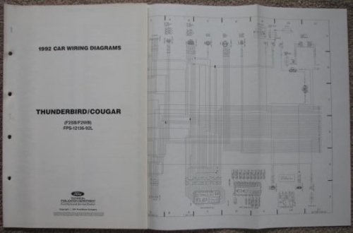 1992 [Ford] Car Wiring Diagrams: Ford Thunderbird / Mercury Cougar (F2SB/F2WB) [Loose Leaf]