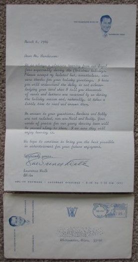 Signed Lawrence Welk Letter [1964]