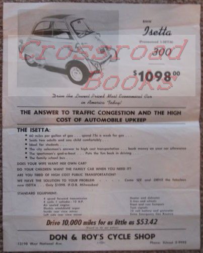 BMW Isetta 300 Ad [Don & Roy's Cycle Shop - Brookfield, Wisconsin]