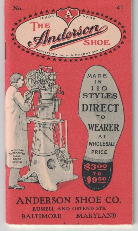 The Anderson Shoe: Anderson Shoe Company, Baltimore, Maryland [catalog]