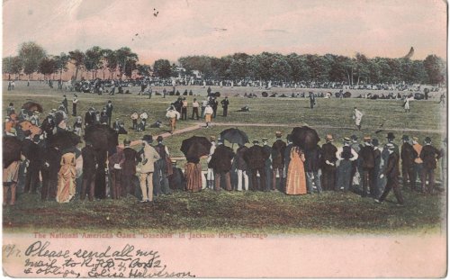 Postcard 'The National American Game 