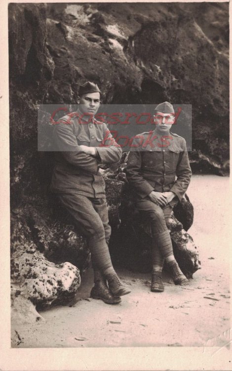 Postcard / RPPC: Two American Soldiers [World War 1 era]