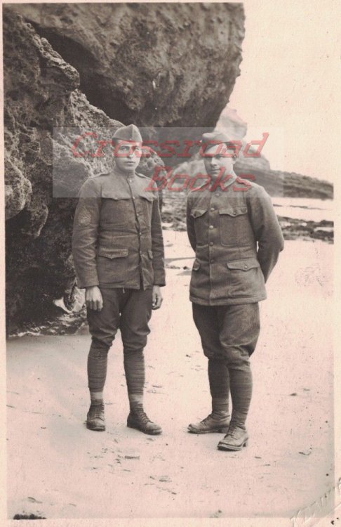 Postcard / RPPC: Two American Soldiers [World War 1 era]