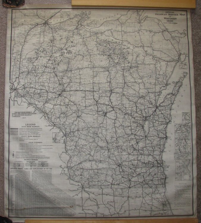 Official Highway Service Map of Wisconsin, 1930 [large]
