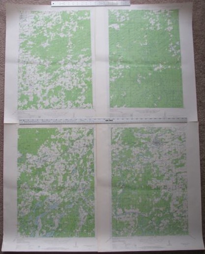 [Lot of 4] US Geological Survey Maps - 15 Minute Series: Wisconsin - Includes Weyerhauser; Ladysmith; Sheldon; and Jump River Fire Tower Quadrangles [USGS]