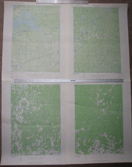 [Lot of 4] US Geological Survey Maps - 15 Minute Series: Wisconsin - Includes Radisson; Draper; Exeland; and Ingram Quadrangles [USGS]