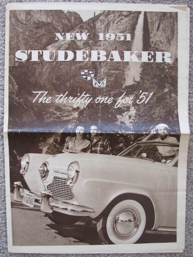 New 1951 Studebaker: The thrifty one for '51 [large format Dealer Sales Brochure - newsmagazine style brochure]