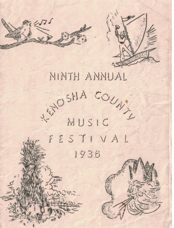 Ninth Annual Kenosha County Music Festival 1938 [Event Program]