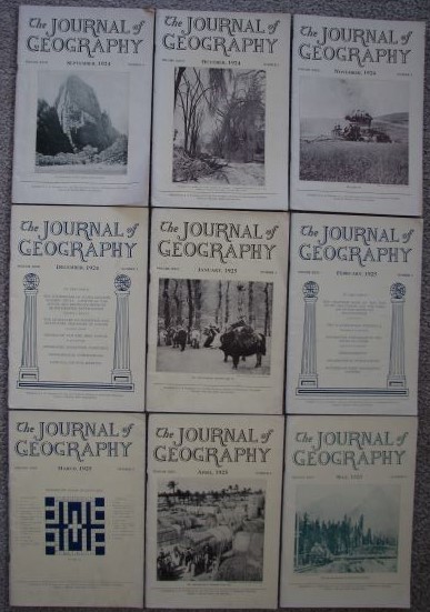 [lot of 9 issues of] The Journal of Geography (September, 1924 through May, 1925)