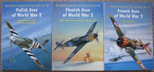 [Lot of 3] Osprey Aircraft of the Aces: Includes #21 - Polish Aces of World War 2; #23 - Finnish Aces of World War 2; and #28 - French Aces of World War 2