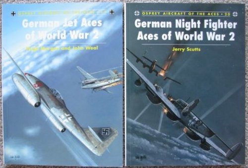 [Lot of 2] Osprey Aircraft of the Aces: Includes #17 - German Jet Aces of World War 2; and #20 - German Night Fighter Aces of World War 2