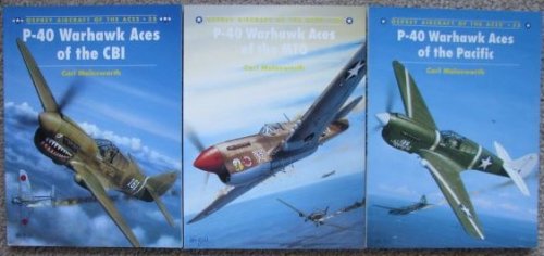 [Lot of 3] Osprey Aircraft of the Aces: Includes #35 - P-40 Warhawk Aces of the CBI; #43 - P-40 Warhawk Aces of the MTO; #55 - P-40 Warhawk Aces of the Pacific