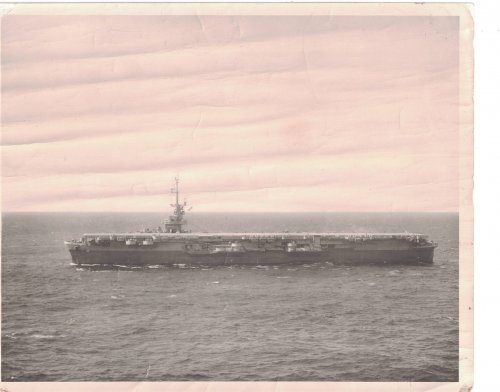 [Two] vintage photographs of a WW2 era Escort Carrier [plus a Rifle Range Marksman Certificate of one of the sailors who served aboard] [USS Kula Gulf ]
