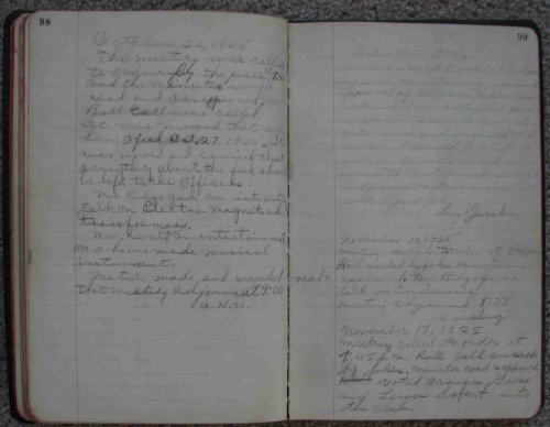 1922 - 1926 Rice Lake Wisconsin High School Boys Radio Club Journal / Log Book