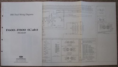 1993 Ford Truck Wiring Diagrams: F600 - F800 (Cab) [Loose Leaf]