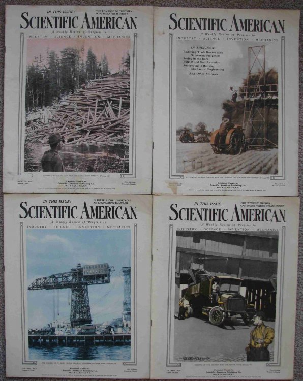 Scientific American, A Weekly Review of Progress; Includes four issues for August 1920 (August 7, August 14, August 21, and August 28)