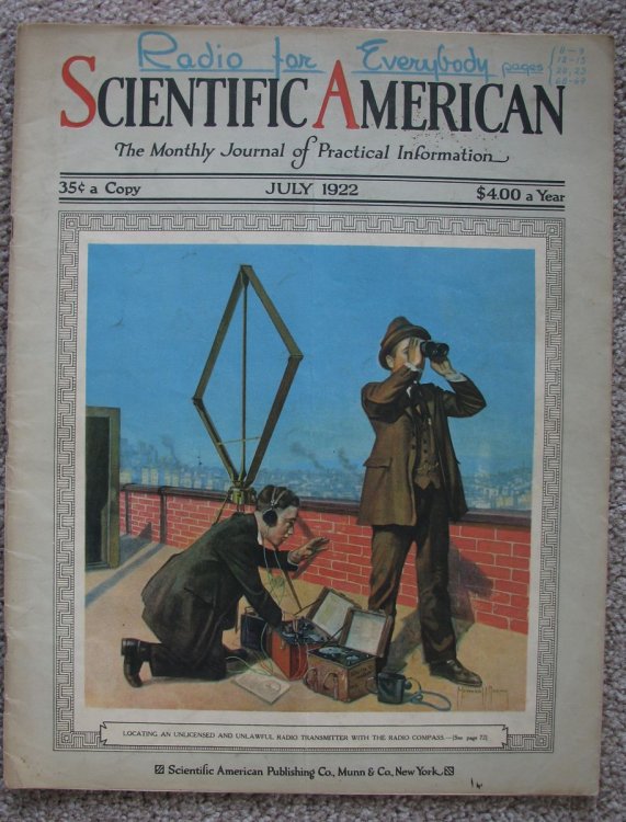 Scientific American, A Monthly Journal of Practical Information; July, 1922 [Radio for Everybody]
