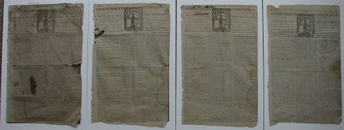 [Four Issues of] The Independent Chronicle, and Universal Advertiser: December 30, 1779; February 17, 1780; February 24, 1780, and March 23, 1780 [vintage Boston newspapers] [Ethan Allen; US Revolution; John Paul Jones; George Washington; Massachusetts Declaration of Rights; etc]