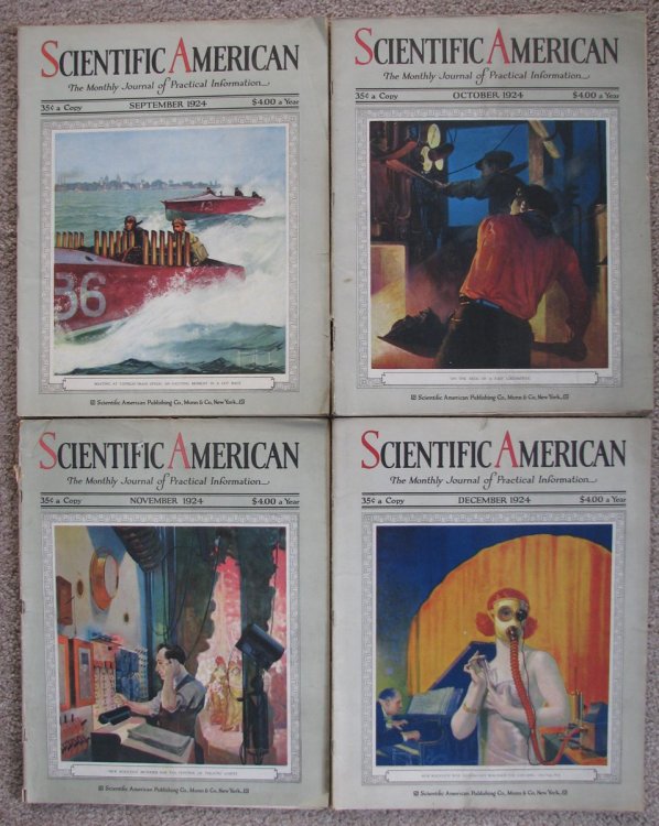 [Four Issues] Scientific American, A Monthly Journal of Practical Information [includes September, 1924; October, 1924; November, 1924; December, 1924]
