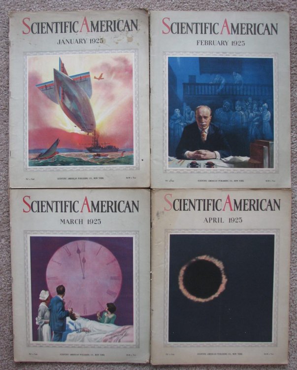 [Four Issues] Scientific American, A Monthly Journal of Practical Information [includes January, 1925; February, 1925; March, 1925; April, 1925]