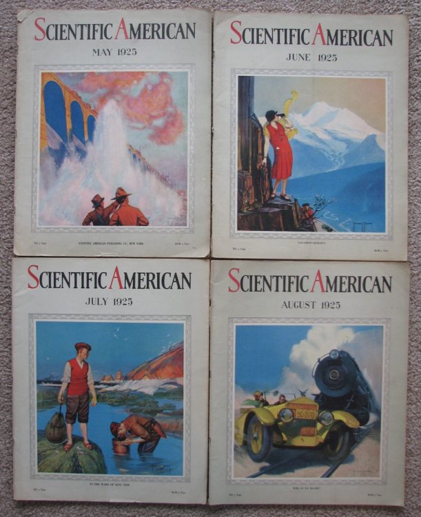 [Four Issues] Scientific American, A Monthly Journal of Practical Information [includes May, 1925; June, 1925; July, 1925; August, 1925]