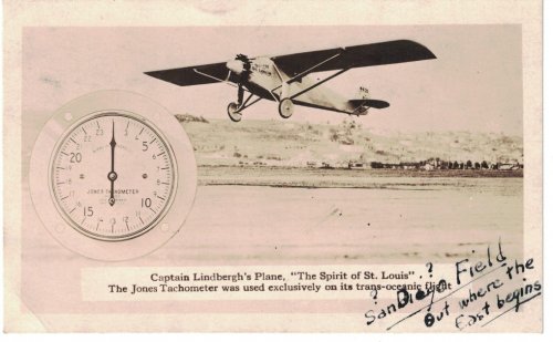 Postcard: 'Captain Lindbergh's Plane, 
