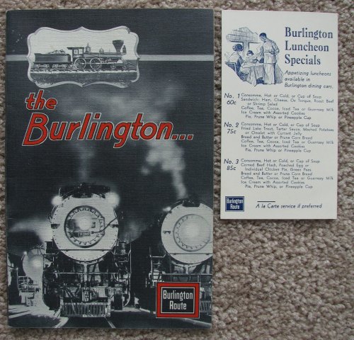 A lot of 2 items of ephemera issued by the Burlington Route [Railway Line] [1933 Chicago World's Fair]