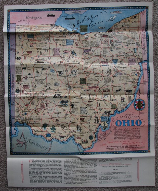Cartograph of Ohio [poster] [1933 Chicago World's Fair]