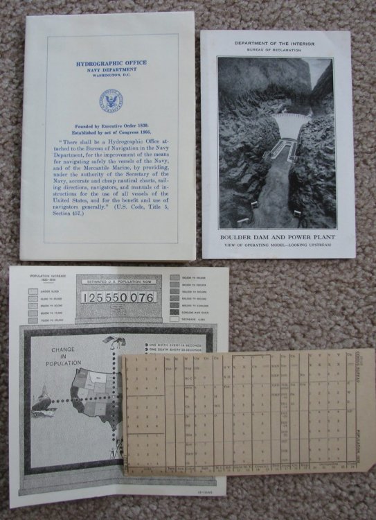 A lot of three items of ephemera acquired at the 1933 Chicago World's Fair [United States Government]