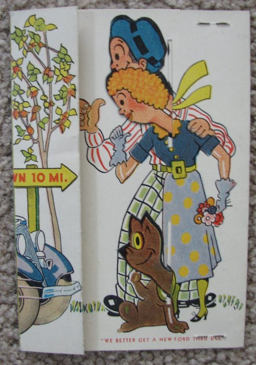 Ford Universal Credit Company (UCC) advertising card [acquired at the 1933-34 Chicago World's Fair]