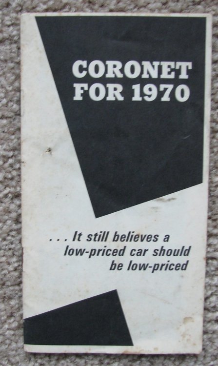 Coronet for 1970. It still believes a low-priced care should be low-priced [Small Dodge Brochure]