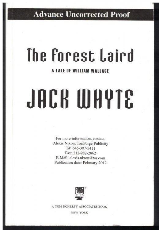 The Forest Laird: A Tale of William Wallace [Advance Uncorrected Proof]