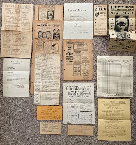 A Lot of Material related to the Psychics Mystic Myrah and Myrah & Lorenz [Wisconsin; circa 1930's]