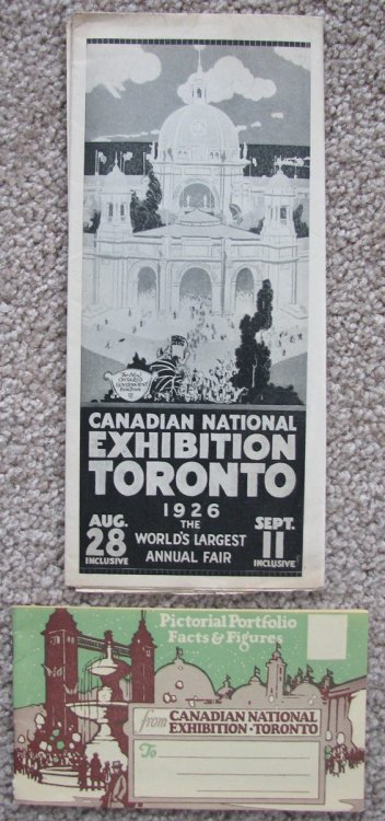 Lot of 2 Items of ephemera related to the 1926 Canadian National Exhibition in Toronto