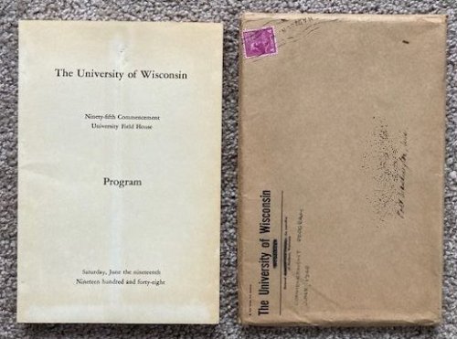 The University of Wisconsin Ninety-fifth Commencement, University Field House, Program [1948]