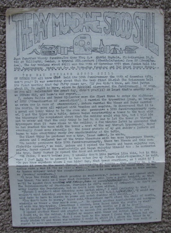 The Day Mundane Stood Still [December, 1979 fanzine]