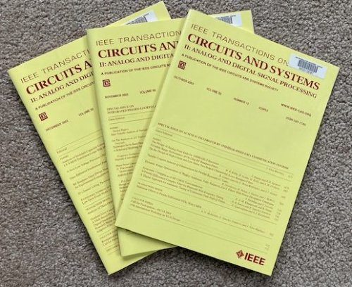[3 issues of] IEEE transactions on Circuits and Systems, II: Analog and Digital Signal Processing [Volume 50, Numbers 10-12, October, November, and December, 2003]