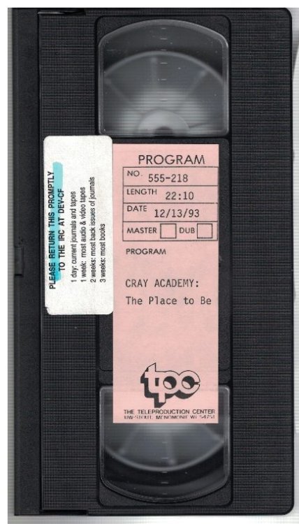 Cray Academy: The Place to Be [VHS Videotape] [Cray Research]