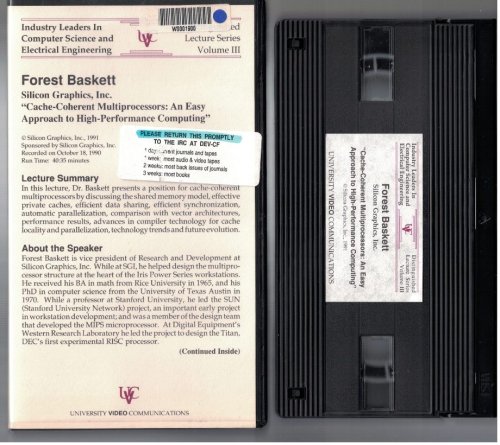 Cache-Coherent Multiprocessors: An Easy Approach to High-Performance Computing [VHS Videotape]
