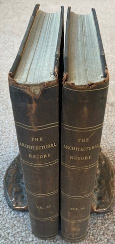 The Architectural Record: An Illustrated Monthly Magazine of Architecture and the Allied Arts and Crafts; Volume XLIII, January-June, 1918, and Volume XLIV, July - December, 1918 [Two Bound Volumes]