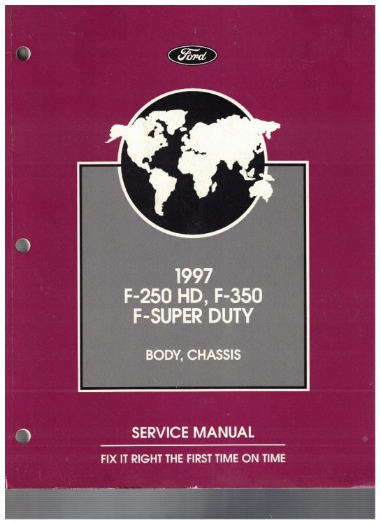 Ford 1997 F-250 HD, F-350 F - Super Duty Body, Chassis Service Manual