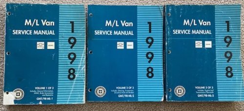 1998 Chevrolet, GMC M/L Van Service Manual (3 volume set) [Chevrolet Astro and GMC Safari Vans]